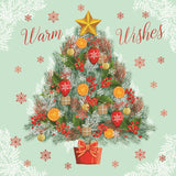 Pack 10 Festive Tree & Wreath Designs Christmas Cards