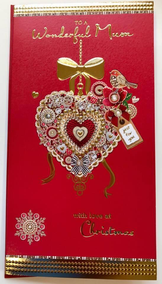 MUM - Nice Verse Quality Gold Foil Christmas Greeting Card JUST FOR YOU 