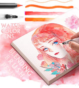 Pack of 48 Washable Water Colour Brush Tip Pens