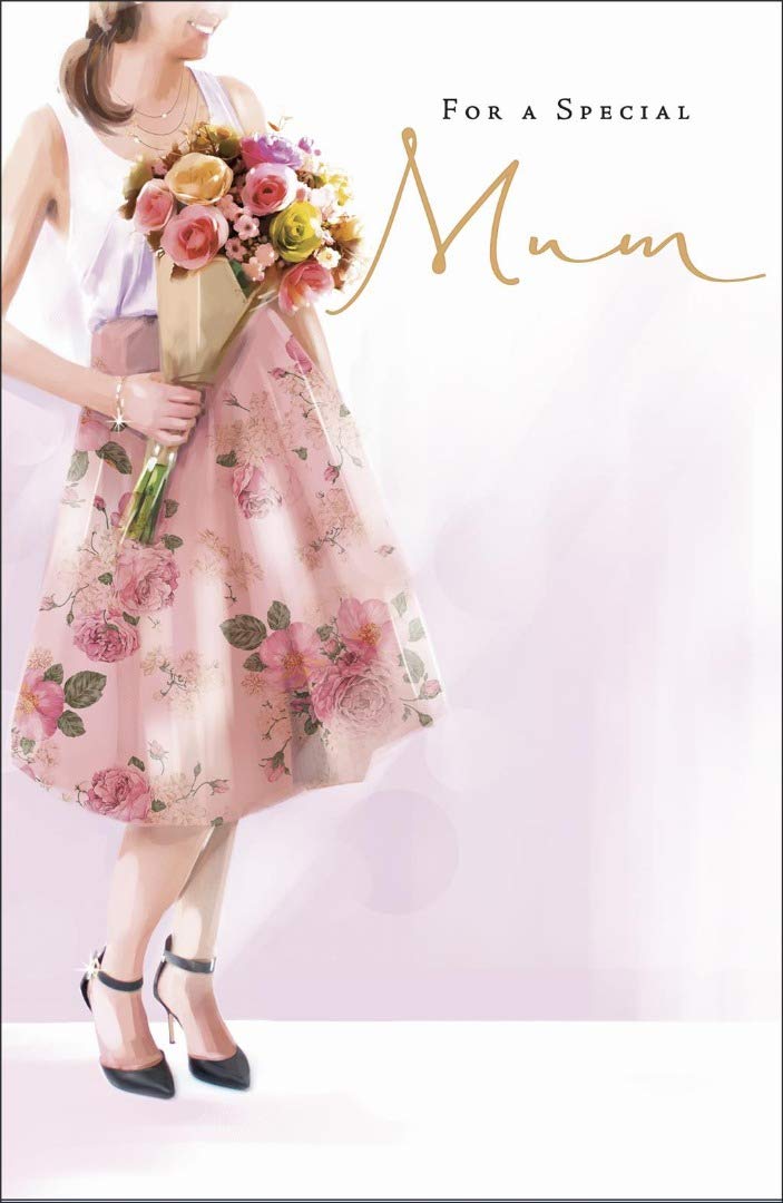 Thinking Of You Bringing Flowers for Mum Birthday Card 