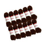 Pack of 5 Brown Acrylic Yarn Rolls – 10g each, 4 Strand 8 Ply Knitting Wool