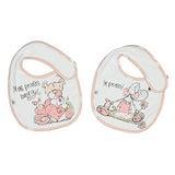 Precious Baby Girl" Set of 2 Bibs In a Gift Box Christmas Birthday Baby Shower Gift