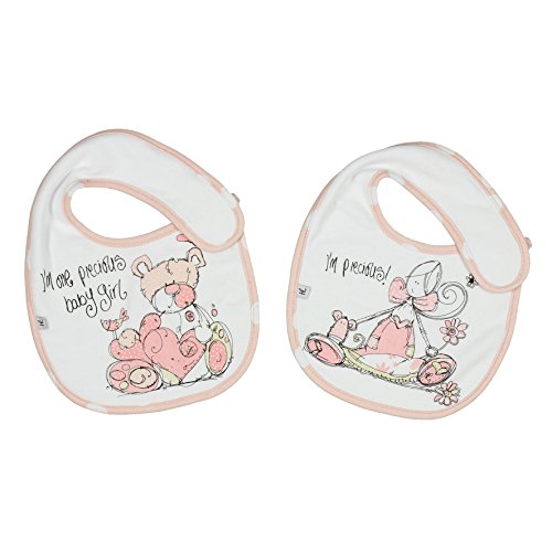 Precious Baby Girl" Set of 2 Bibs In a Gift Box Christmas Birthday Baby Shower Gift