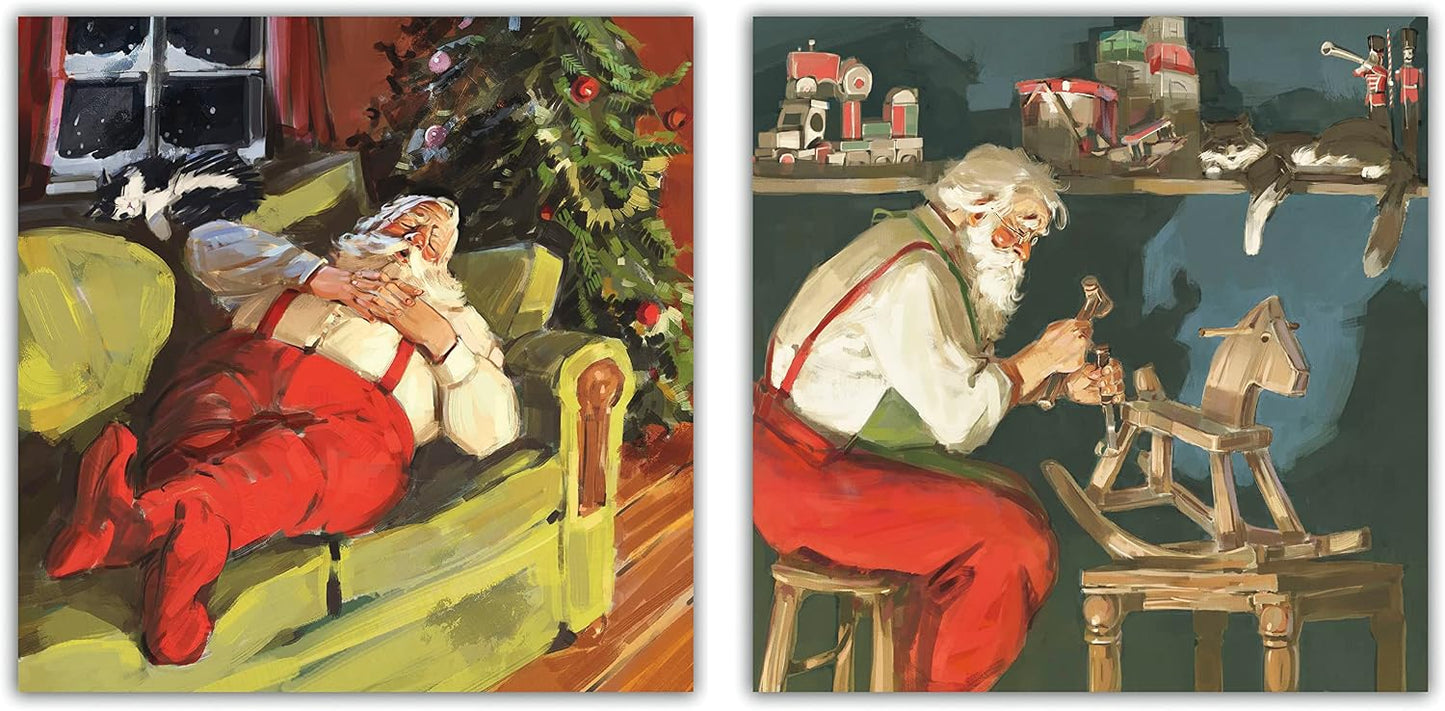Box of 16 Santa British Heart Foundation Charity Christmas Cards