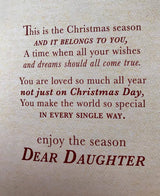 Wishing Well Shoes & Handbag Daughter Christmas Card 