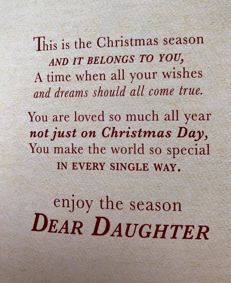 Wishing Well Shoes & Handbag Daughter Christmas Card 