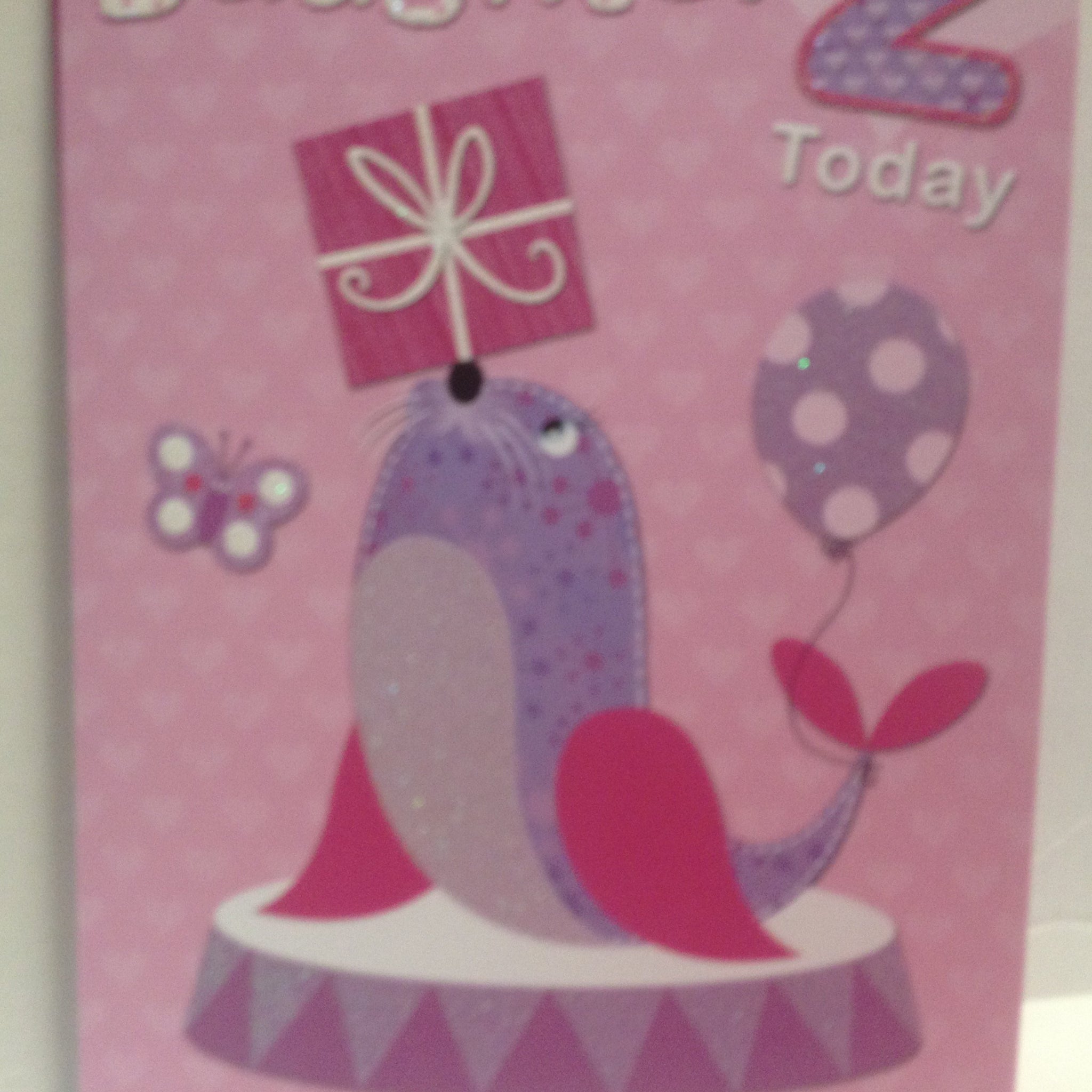 For A Special Daughter Two Today` Birthday Card 