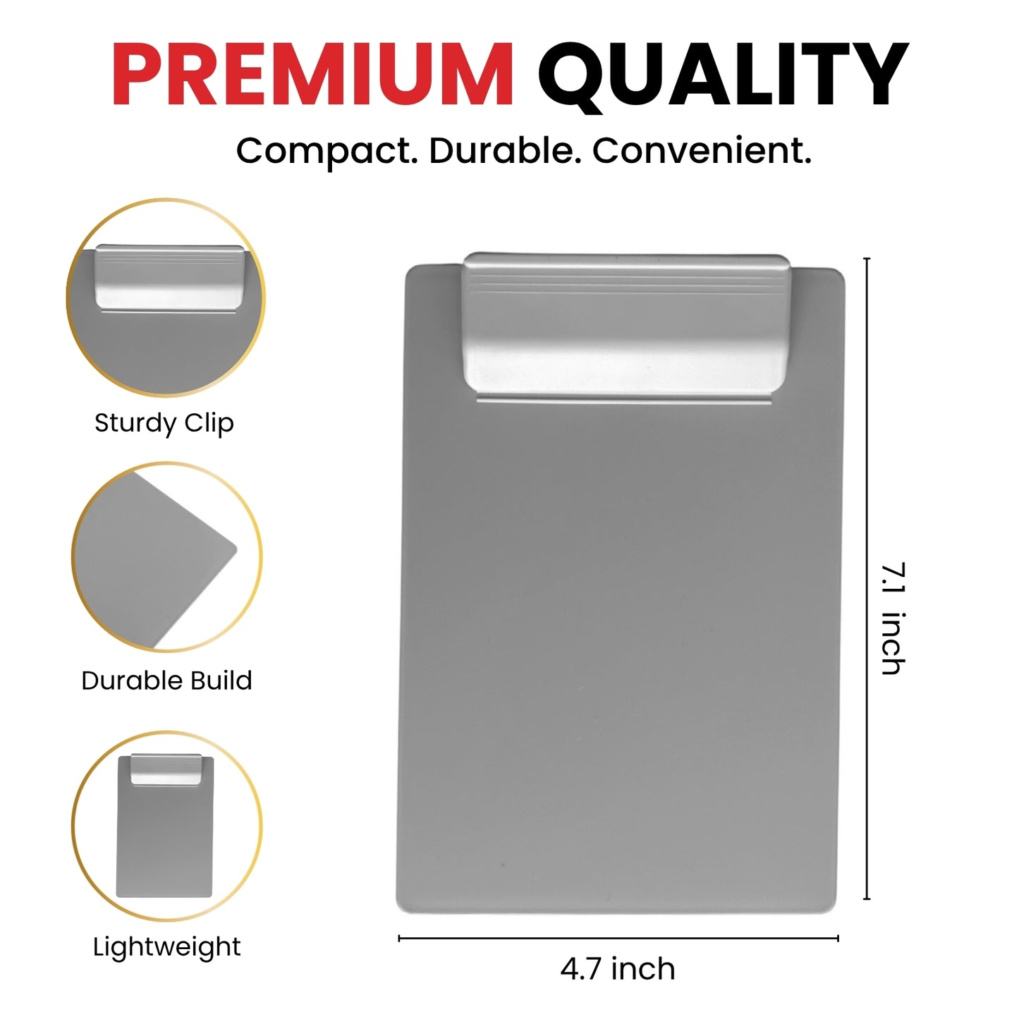 B6 Mini Grey Clipboard