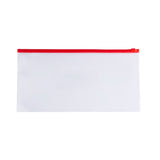 Pack of 12 DL Clear Zippy Bags with Red Zip