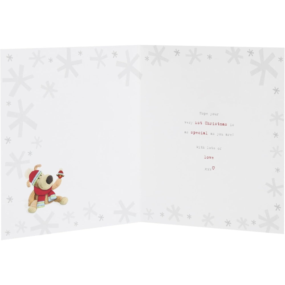 Boofle with Number Special Girl 1st Christmas Card