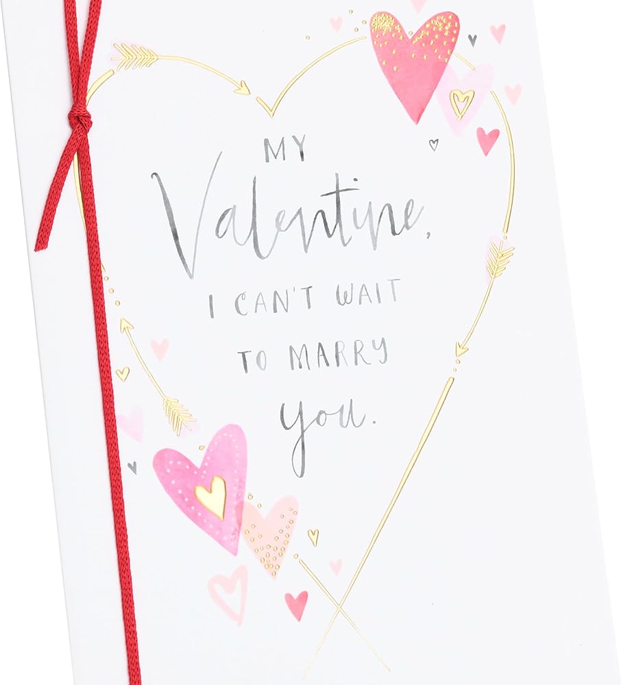 Hearts and Caption Design Fiancee/Fiance Valentine's Day Card