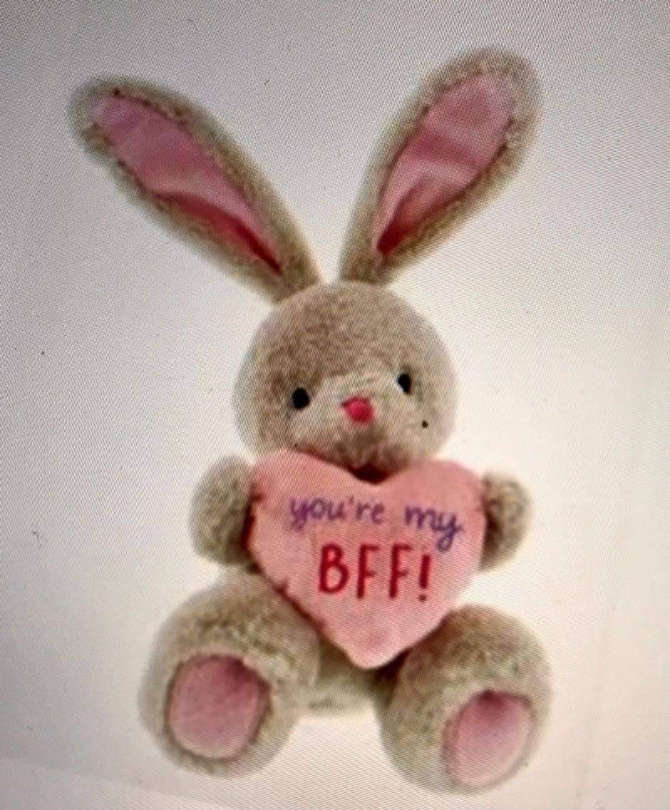 Bebunni Rabbit Medium Sitting with Heart 16 cms - BFF