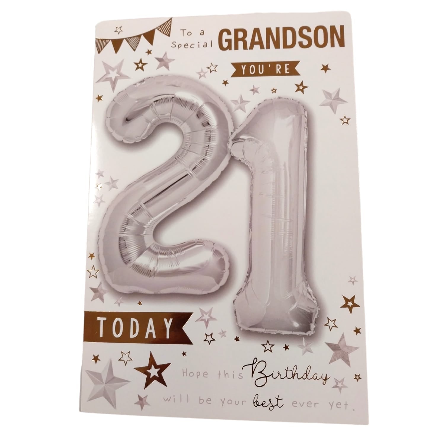 To a special Grandson You're 21 Balloon Boutique Greeting Card