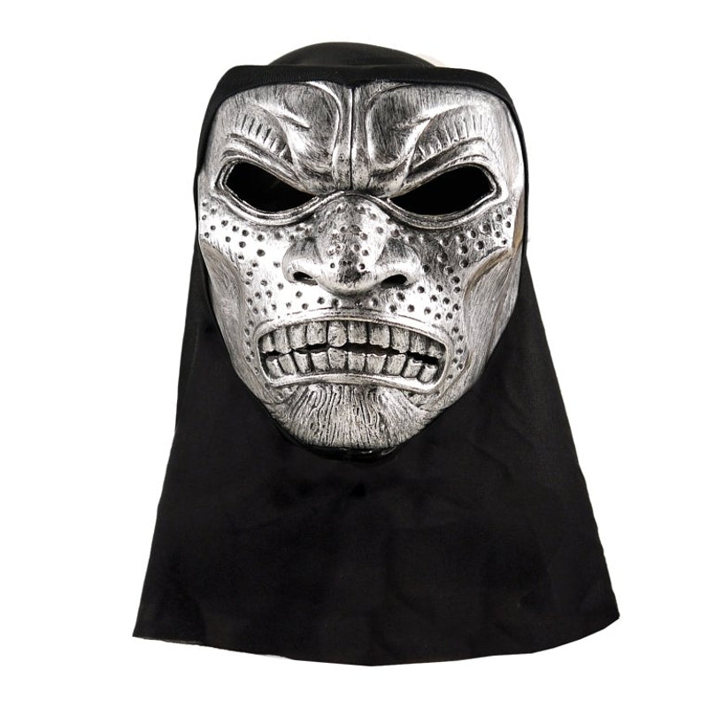 Metallic Warrior Adult Face Mask with Hood {DC}