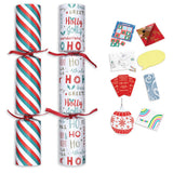 Pack of 8 12" Ho Ho Ho Family Christmas Dinner Crackers