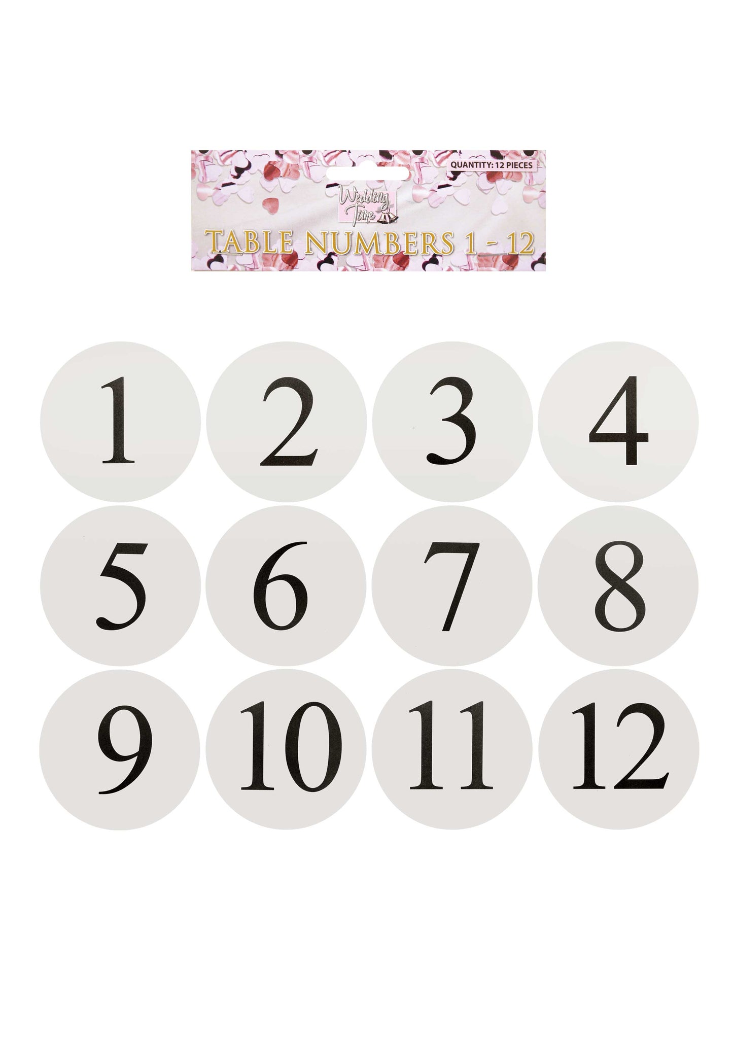 Wedding Table Number Cards Ivory Numbered 1- 12 {DC}