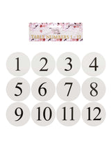 Wedding Table Number Cards Ivory Numbered 1- 12 {DC}