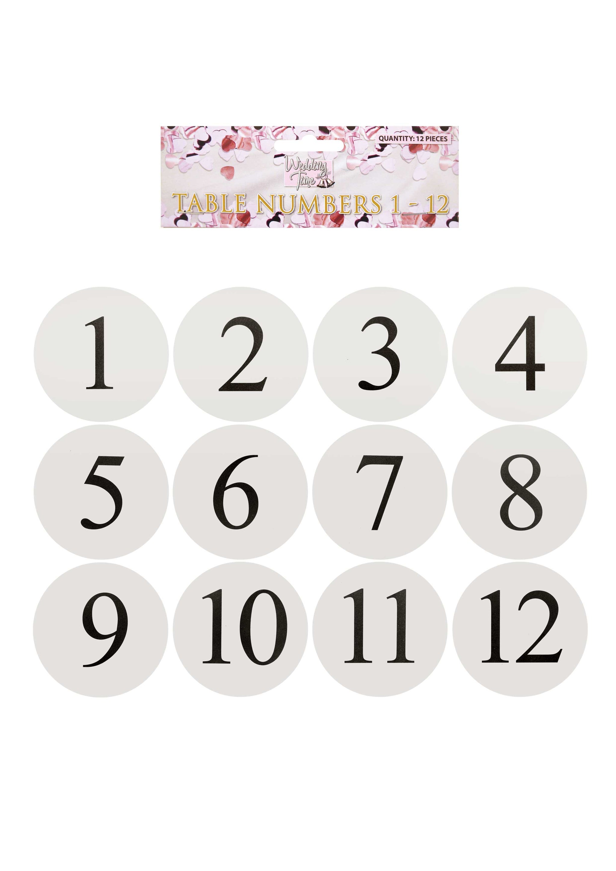 Wedding Table Number Cards Ivory Numbered 1- 12 {DC}