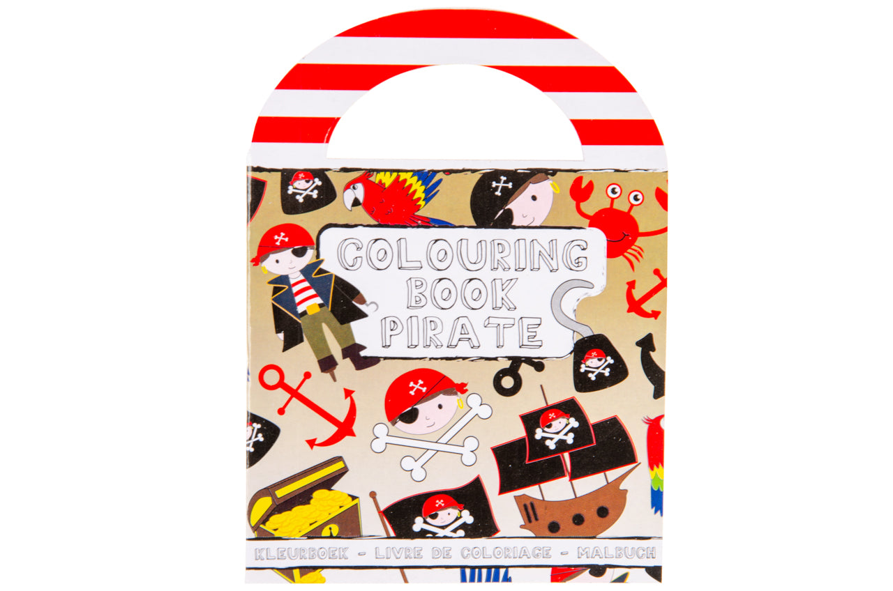 Pirate Coloring Mini Book with Stickers