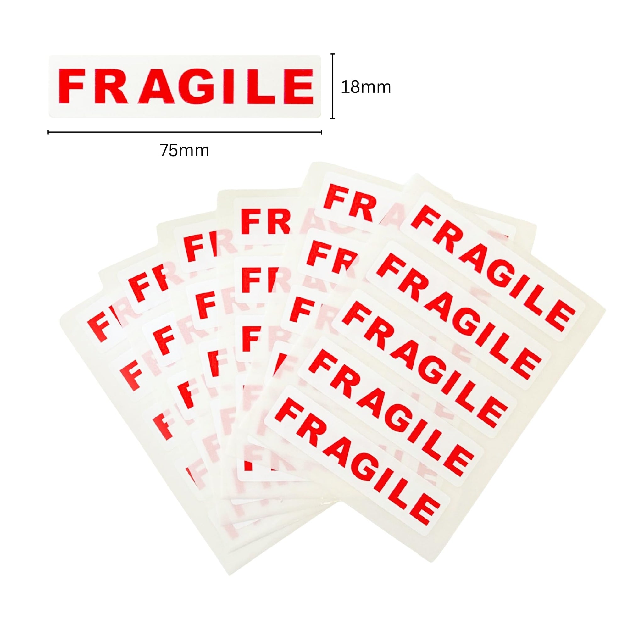 Pack of 35 Fragile Self Adhesive Labels by Janrax