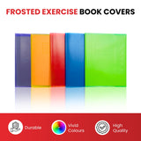 Pack of 10 9x7" Frosted Blue Exercise Book Covers