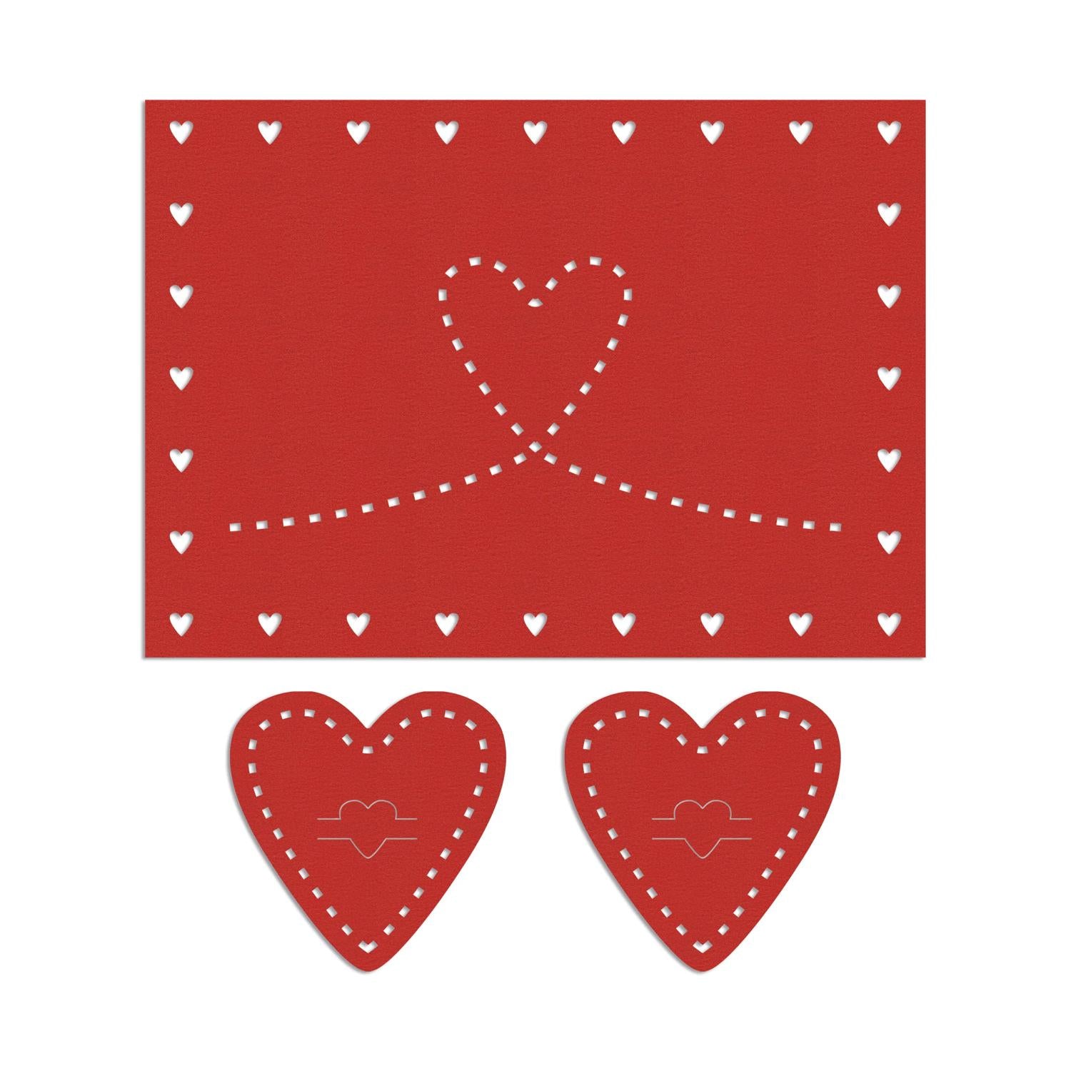Valentine's Heart Dine In Placemat Set
