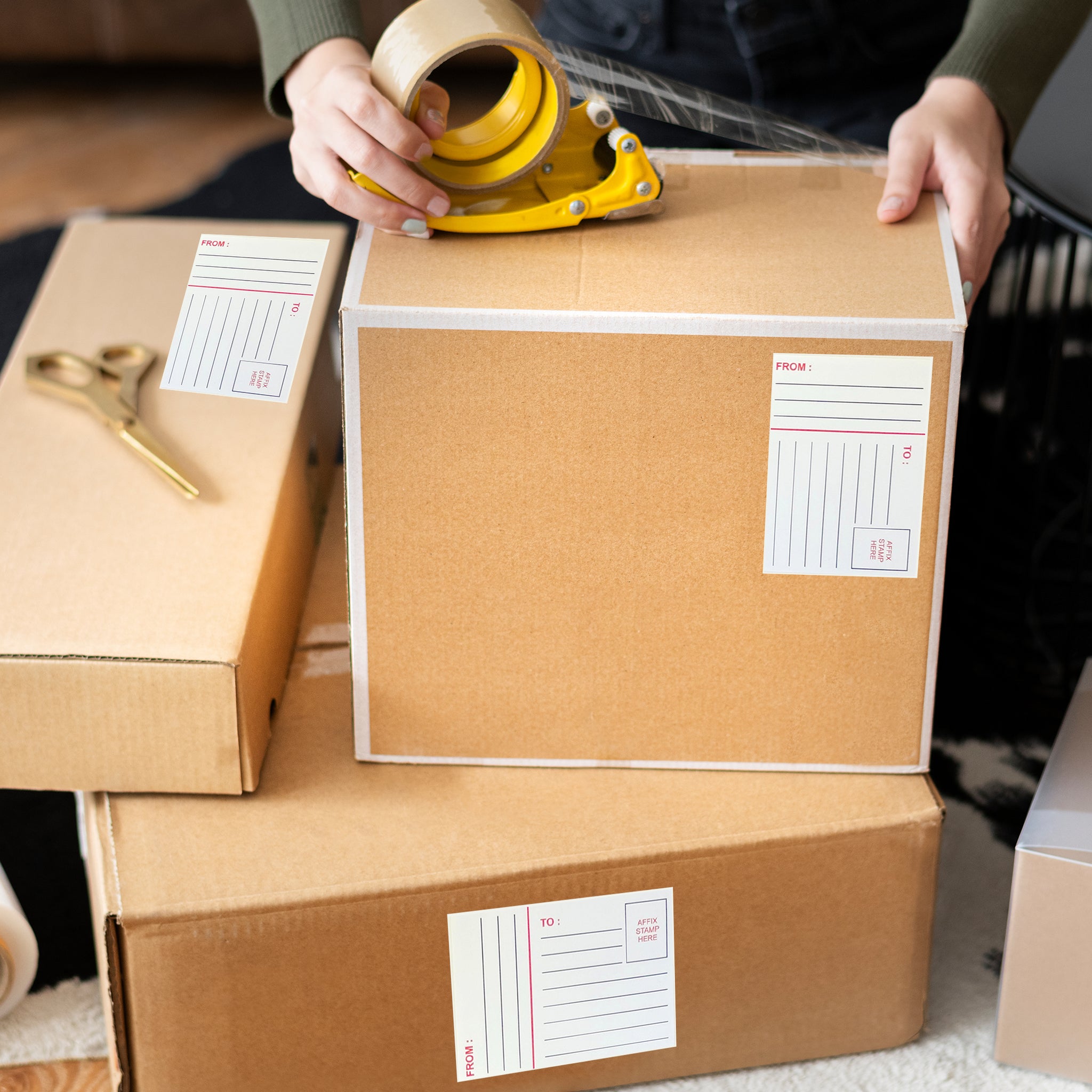 Pack of 7 Return Address 80x110mm Printed Labels