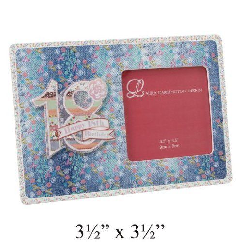 Laura Darrington Patchwork Coll MDF Frm Happy 18th Birthday
