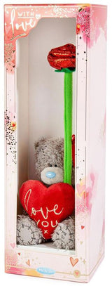 Me To You 4" Love You Heart Bear & Rose Gift Set {DC}