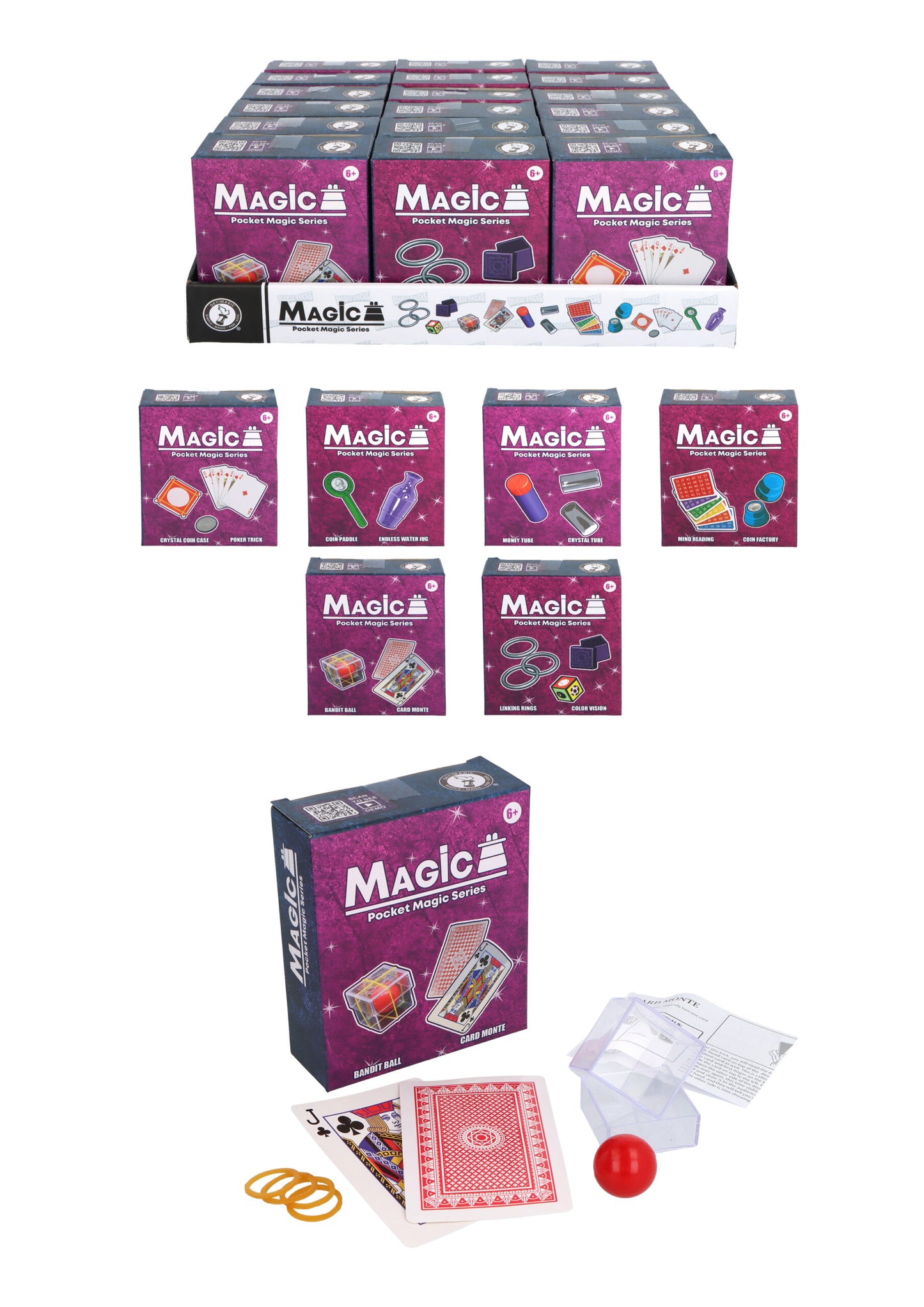 Christmas Pocket Magic Set with 3 Tricks - Party Favours Stocking Fillers