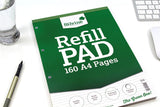 A4 160 Pages Narrow 6mm Feint Refill Pad (210x297mm)