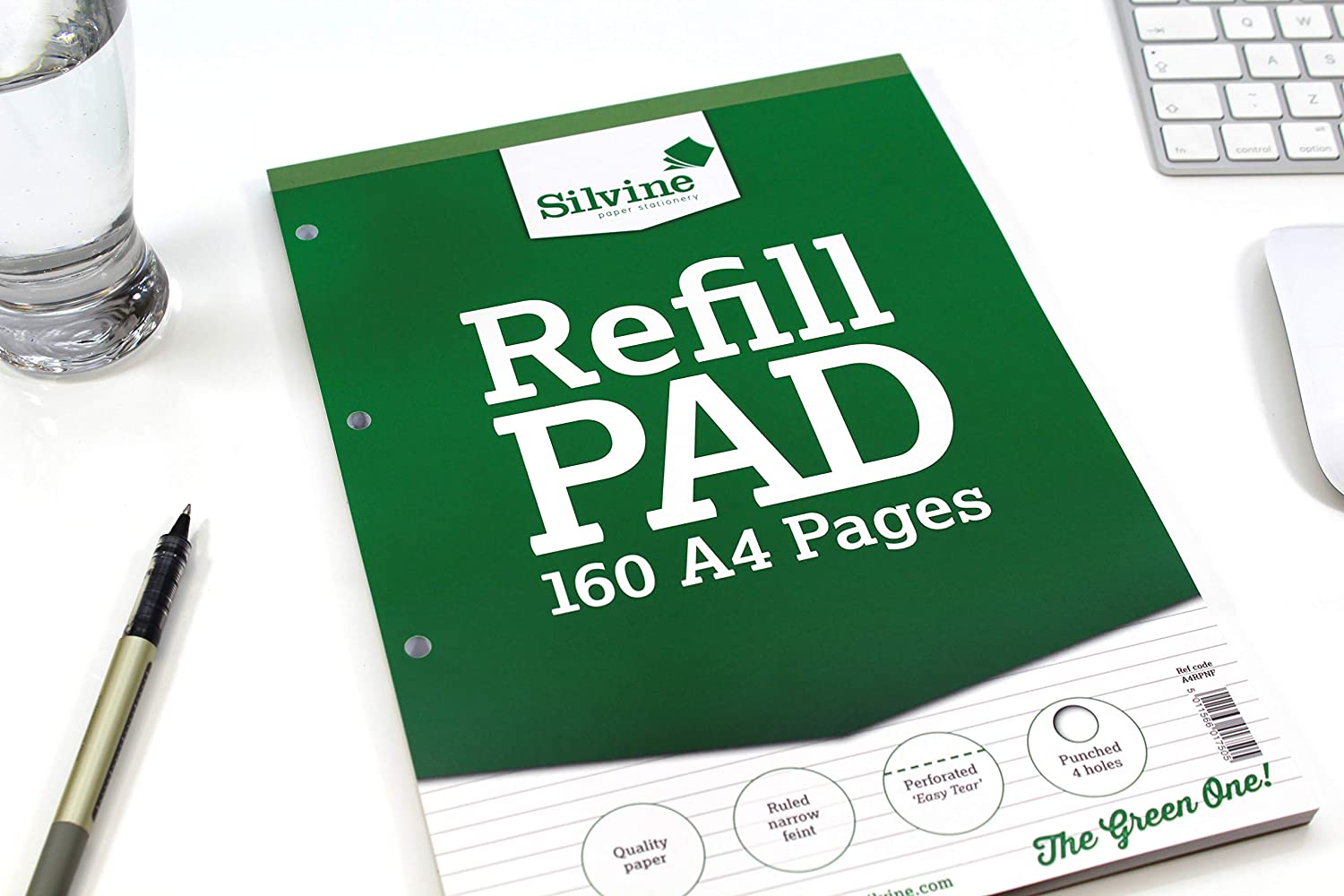 A4 160 Pages Narrow 6mm Feint Refill Pad (210x297mm)
