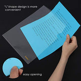 Pack of 12 A4 Open Top and Side L Folders Sleeves