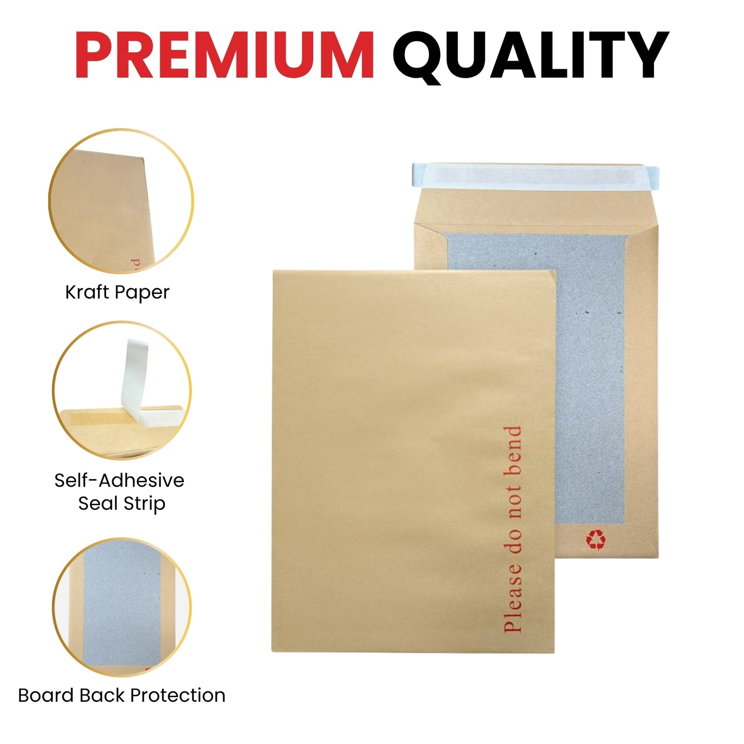 Box of 125 C4 Board Back Envelopes (324x229mm)