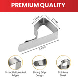 Set of 4 Stainless Steel Drawing Board Clips 5.3 x 2.5 x 1.3cm