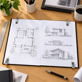 Set of 4 Stainless Steel Drawing Board Clips 5.3 x 2.5 x 1.3cm