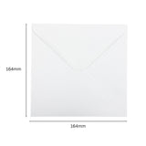 Pack of 50 White 100gsm 164x164mm Gummed Envelopes