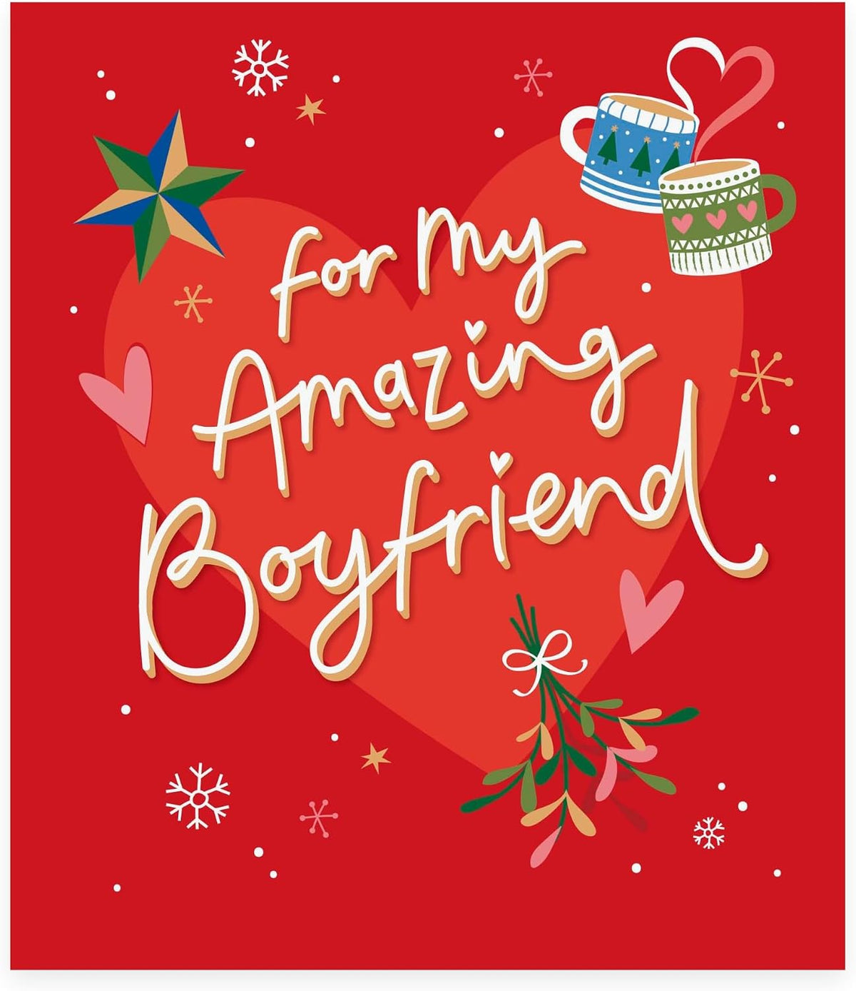 Lettering Design Boyfriend Christmas Card