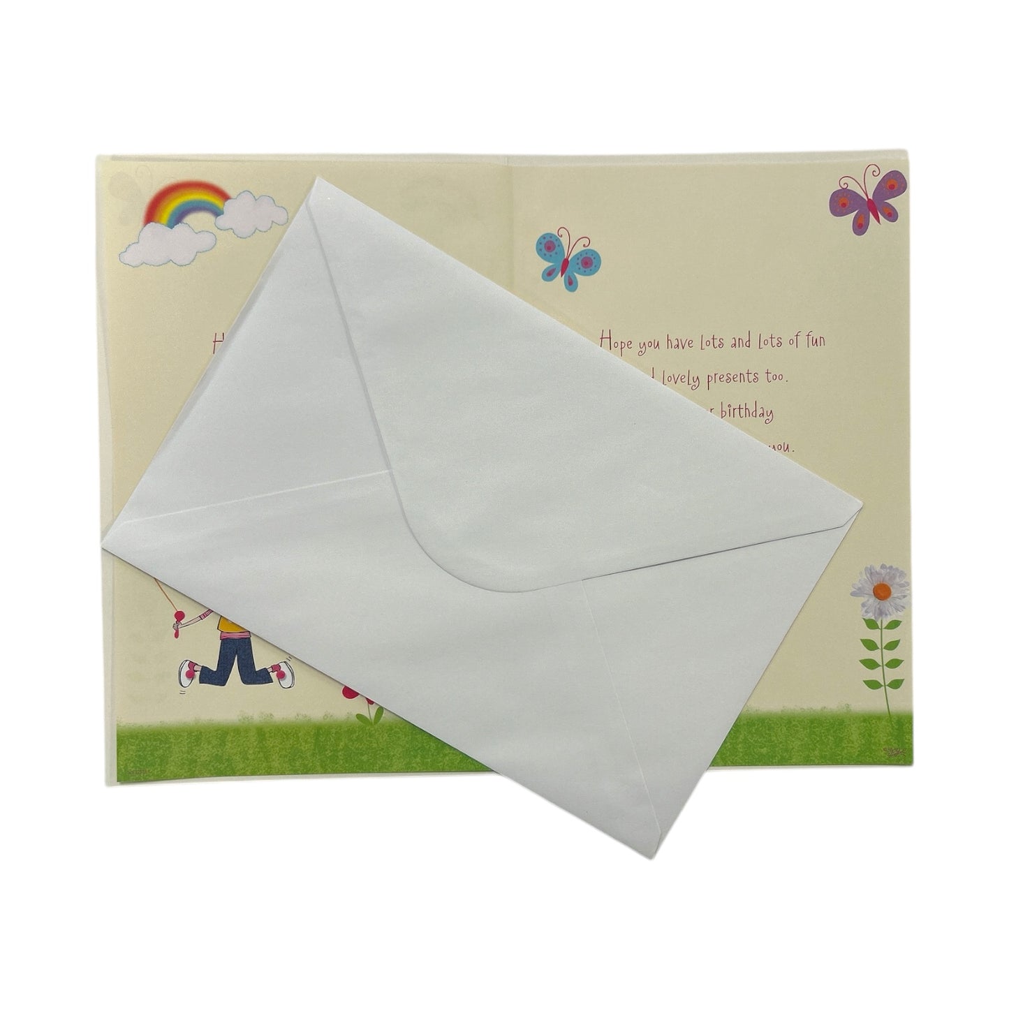 Age 6 Girl Skipping Juvenile Birthday Card With Badge