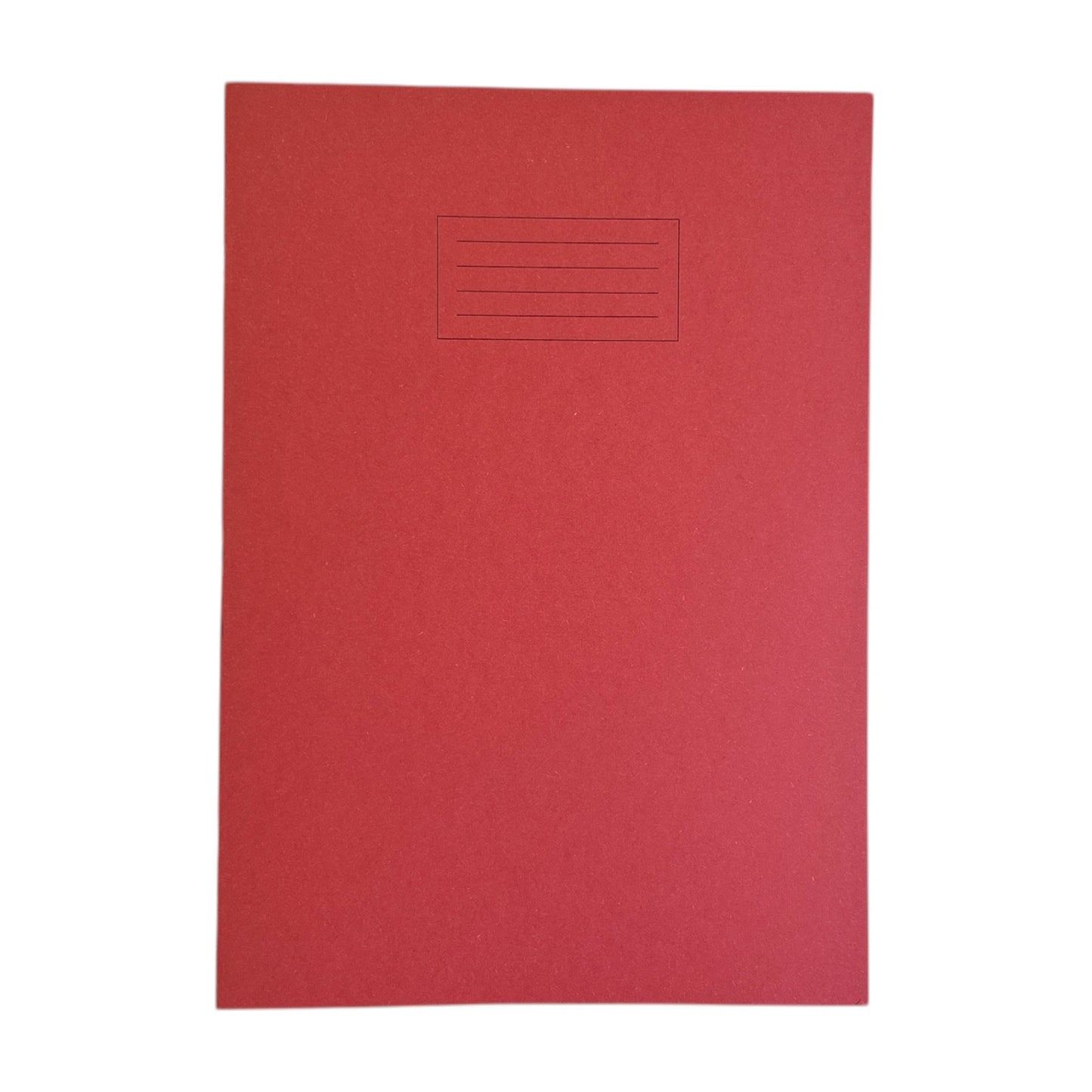 Janrax A4+ Red 48 Page Feint Ruled and Margin Exercise Book WF Paper with 225gsm Manilla Cover 240x340mm Workbook