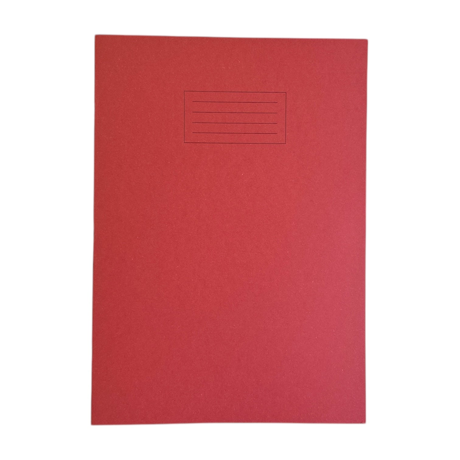Janrax A4+ Red 48 Page Feint Ruled and Margin Exercise Book WF Paper with 225gsm Manilla Cover 240x340mm Workbook