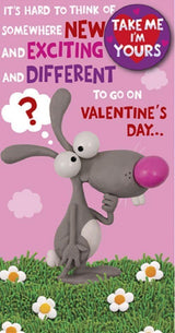 I'm Your's Funny Valentine's Day Card With Badge 