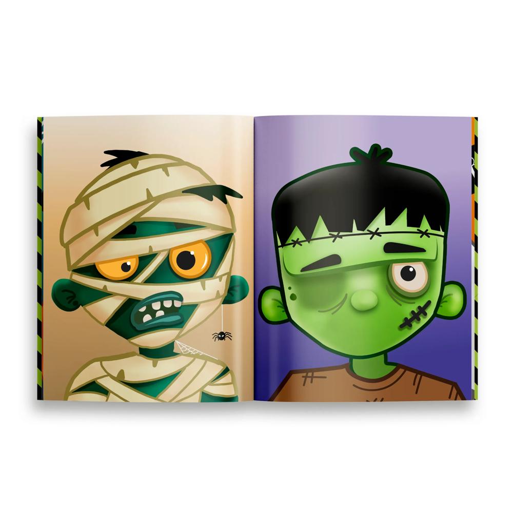 Halloween Make A Face Stickers Book