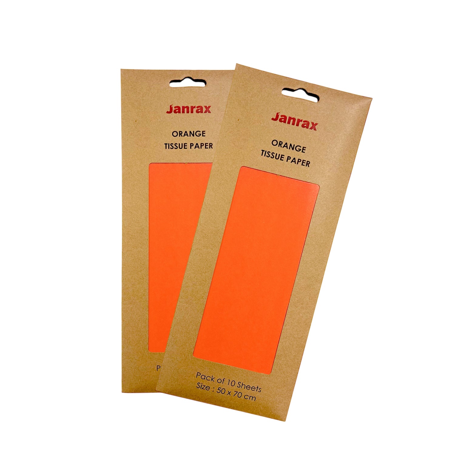 Pack of 10 Orange Acid Free 50 x 70cm Tissue Paper Sheets