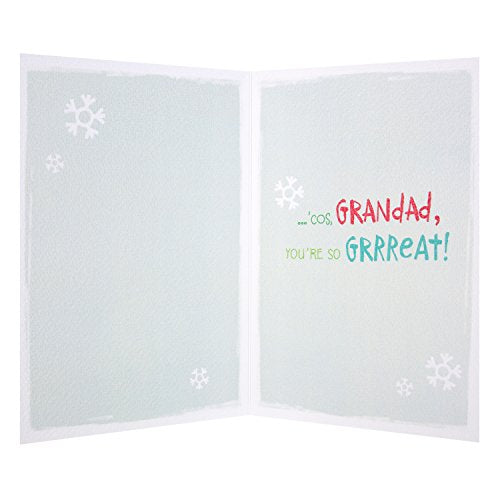 Hallmark Grandad Christmas Card 'You're Grrreat' - Medium 
