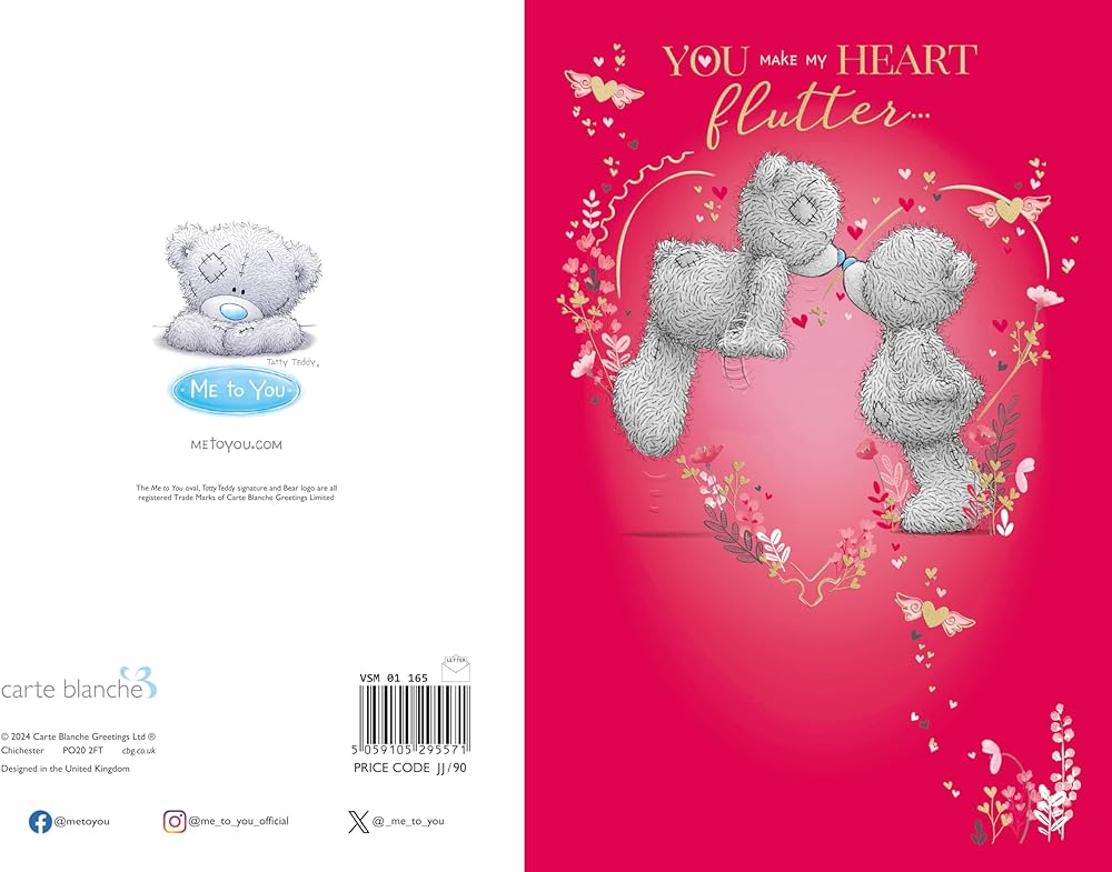 Bears Kissing Open Valentine's Day Card {DC}