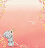 Bear Holding Up Flower Lovely Gran Mother's Day Card