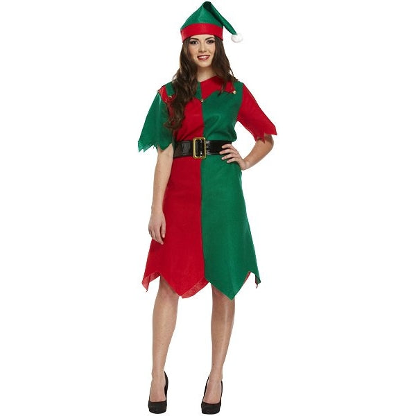 Christmas Elf Adult Fancy Dress Costume {DC}