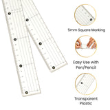 30cm Clear Acrylic Cutting Ruler with Steel Edge