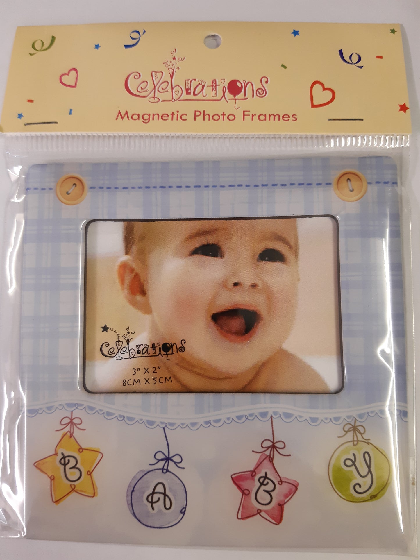 Celebrations Pack 6 Magnetic Frame Baby Blue